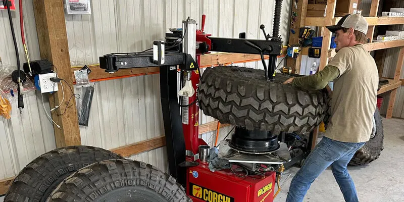 Tire mounting in Redfield AR after purchasing new tires from Direct Customz LLC